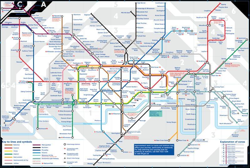 Today there are 270 stations and 250 miles of track! The Tube map is one of the most famous maps in the world.