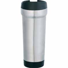 function. 500ml capacity Double walled stainless steel tumbler with screw-on lid.