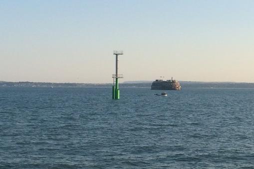New lights will guide the way for carriers A navigational aid in situ Work on new lights that will guide the Queen Elizabeth Class carriers safely into Portsmouth harbour is nearing completion as the