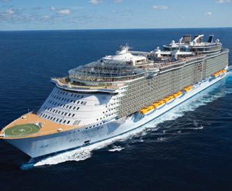CLASS OF THE SEAS ALLURE OF THE SEAS Class At over 40% larger than the ships in our Freedom Class, our Oasis Class ships are the biggest in our fleet and