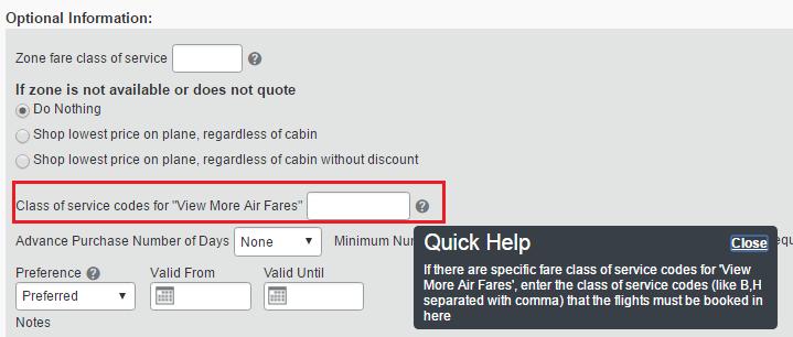 There is a view more airfare rule category under Travel Policy Administrator to help define what can be booked; for example, the first class bucket will only appear if you allow first class through