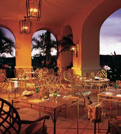 ENTERTAIN Guests are treated to airiness, opulence and delectable cuisine at the resort s many dining venues.