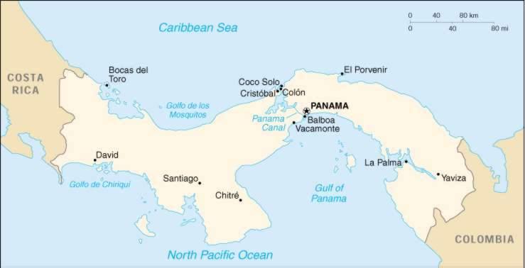What is an isthmus? Panama is an isthmus.