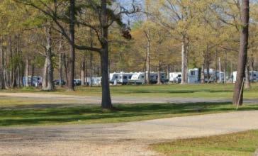 Campground is family owned and operated with 242 sites. Most sites have full hookups with 30/50-amp service, and many are shaded.