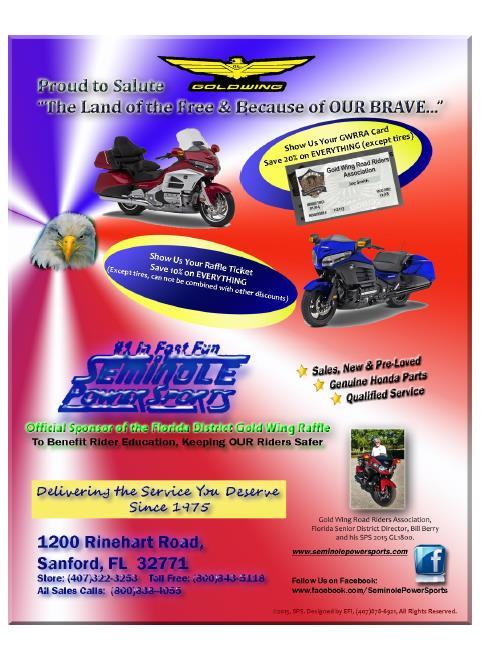9 CHAPTER EVENTS September 19 Breakfast ride to CJ Cannon s September 26 Kick Tires Mulligan s downtown Stuart 6pm October 6 District Ride-In (see flyer for details) October 8 Spirit Team, Duffy s in