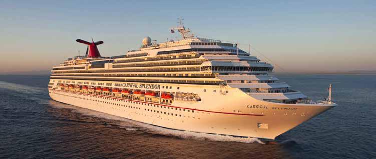 THE ITINERARY Mexican Riviera Cruise Today check out and make your own way to Long Beach Cruise Port where you will board the Carnival Splendor your home for the next 7 nights.