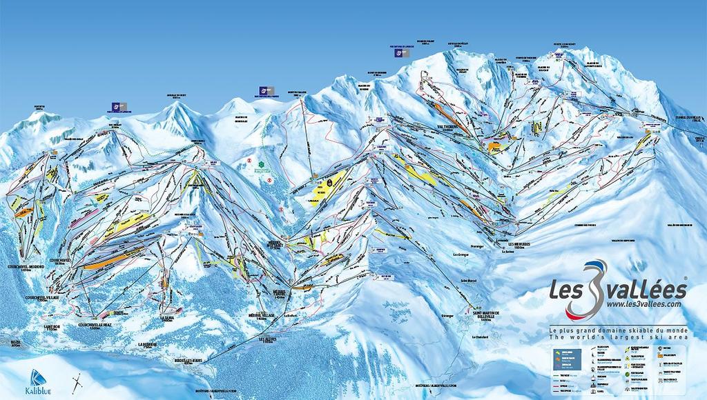 Ski area: SKI AREA: TROIS-VALLÉES DOMAIN From 4266ft to 10499ft 657