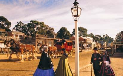 Journey back in time at Sovereign Hill and share the experiences of the locals at an original 1850s goldmining settlement See tradesmen and craftsfolk at work Cross the original route of the early