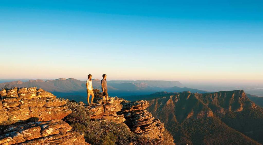The Grampians Small Group FULL DAY 135 GRAMPIANS NATIONAL PARK Be inspired by the sheer majesty of Grampians National Park, with its wilderness of rugged cliffs and cascading waterfalls, all forming