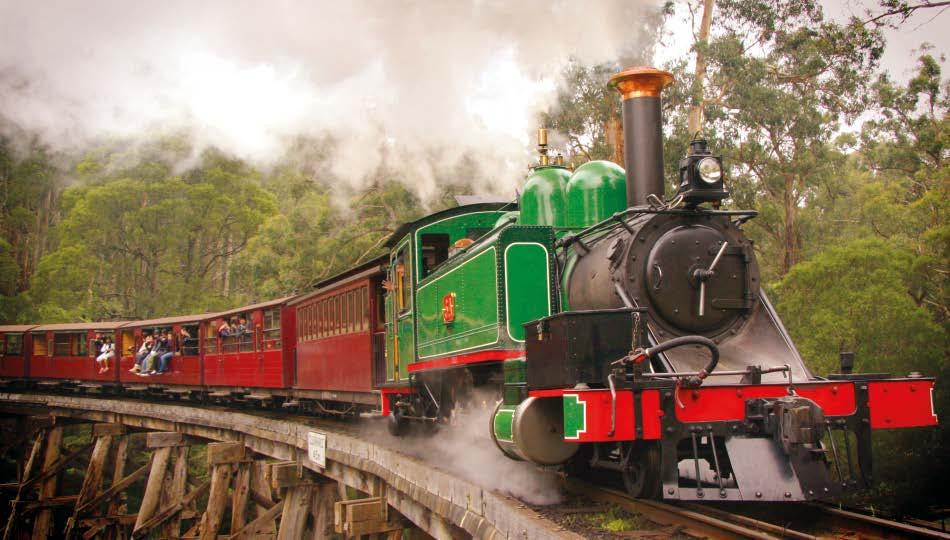 Puffing Billy 99HALF DAY PUFFING BILLY, LOCAL CRAFT & DANDENONG FOREST Ride the restored Puffing Billy Steam Train for a memorable journey on Australia s most notable narrow gauge railway.