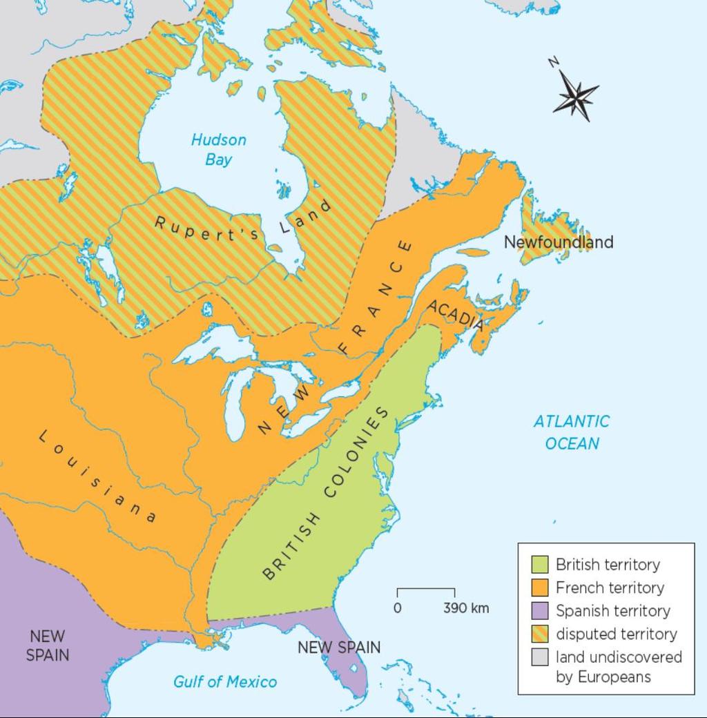 Canada s First Settlements: Looking at this map from the early 1700 s, we can tell that