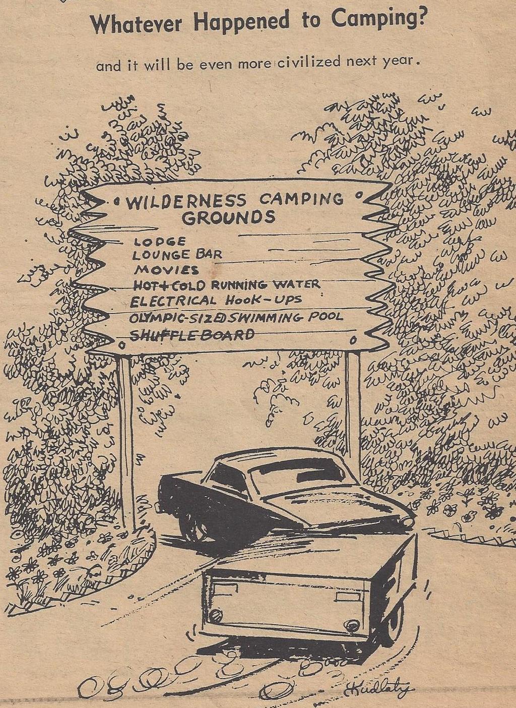 Bob Weiss sent this over it was clipped from The Lake Country Reporter, Date: Sept 10, 1970 So evidently this camping evolution has been going on for quite some time!