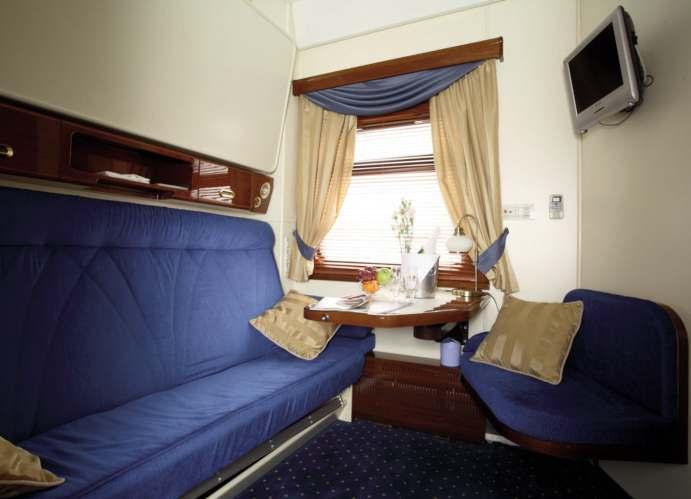 Cabins onboard - Gold Class Gold Class cabins are extremely well-proportioned and have been cleverly designed to maximise the available space as cabins convert from a sitting area by day to a