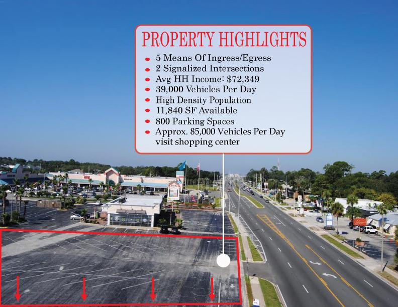 PROPERTY HIGHLIGHTS 11,840 SF Outparcel / Build-To-Suit 800 Parking Spaces 5 Means Of Ingress/Egress 2
