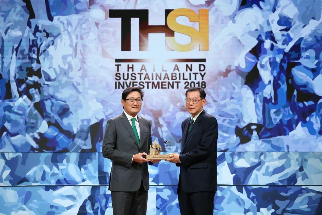 Thailand Sustainability Investment 2018 SETTHSI Index Constituents October 17, 2018 - Stock Exchange of Thailand (SET) announced CENTEL one of 79 companies to be Thailand sustainability investment