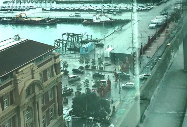 Pedestrian incidents in front of Queens Wharf access, are primarily caused by the lack of visibility to the pedestrians from the eastern direction when vehicle drivers are turning right.
