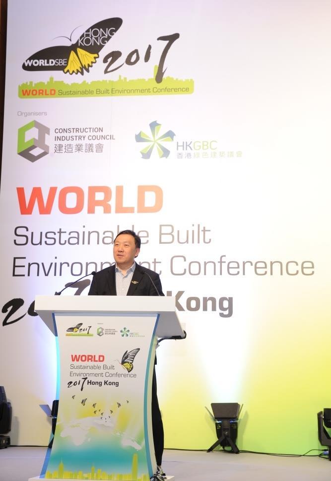 Photo 5: Ir Conrad WONG, Chairman of WSBE17 Hong Kong