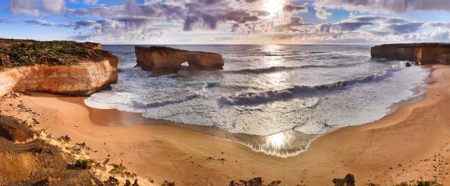 the Great Ocean Road View the popular coastal townships of Apollo Bay and Lorne - a surfers haven and retreat See many fern-filled gullies and river inlets on your journey See the Australian National