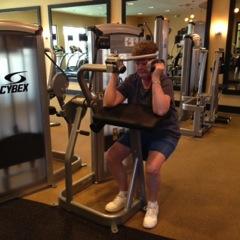 Arm Extension Like the Pull Down, this machine also works the trunk muscles. Sit in an upright position.