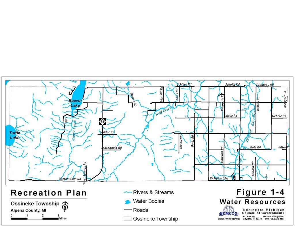 Figure 1-4: Ossineke Township Water Resources Ossineke