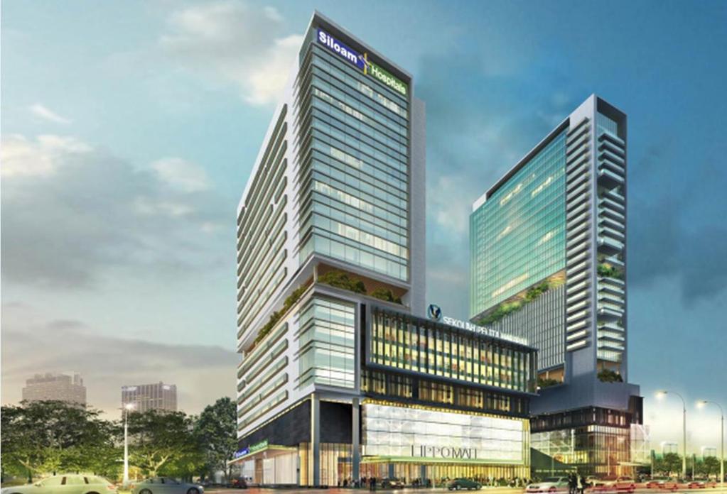 AEI: SILOAM HOSPITALS SURABAYA Artist s impression of the mixed development where the New SHS will be located Description 12-storey hospital building with two podium floors and one lower ground