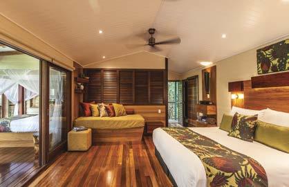 Nearest domestic and international airport: Cairns Time to lodge: 60 minute drive Number of suites: 40 (combination of River Treehouses and Treehouses)