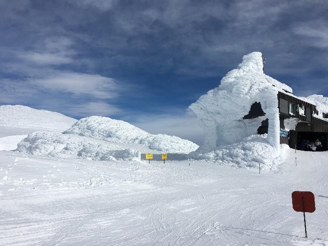 Mt Bachelor averages 462 of snow per year.