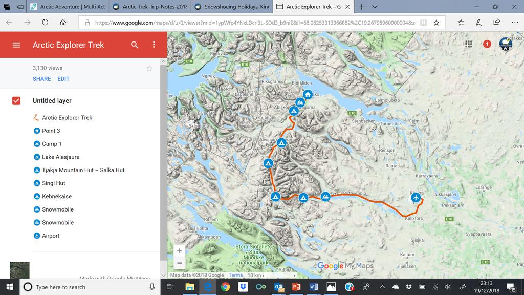 ITINERARY ROUTE MAP ITINERARY This itinerary includes an additional two nights stay at the Ice Hotel on completion of the trek. Group size No.
