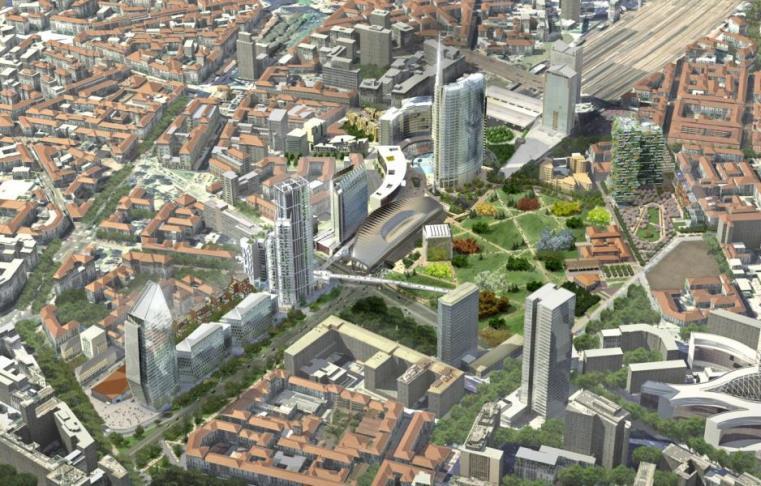 Porta Nuova 86-acre site in Milan, Italy 2,700,000 sq ft mixed-use complex Complex includes: New public park, 2 nd largest in Milan 20 high-rise buildings totaling more than one million sq ft Retail,