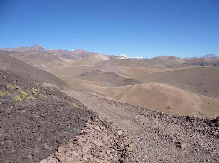 Plate 1 View south-southwest over the current geochemical program area towards