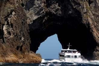 RIGHT; THERE IS A HOLE IN ROCK IN THE MIDDLE OF AN OCEAN AND CRUISE WILL SAIL