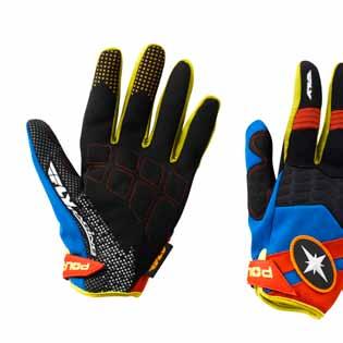 hand. The air mesh material on the backs of the accommodates airflow to help keep hard-riding hands