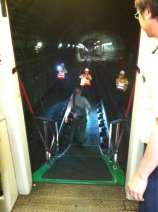 the emergency gangway to the four-foot (the path between the
