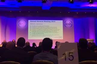 The following five members had joined the Conference and the AGM: IOSH Council Member, Mr Andy Lo IOSH (Hong Kong)