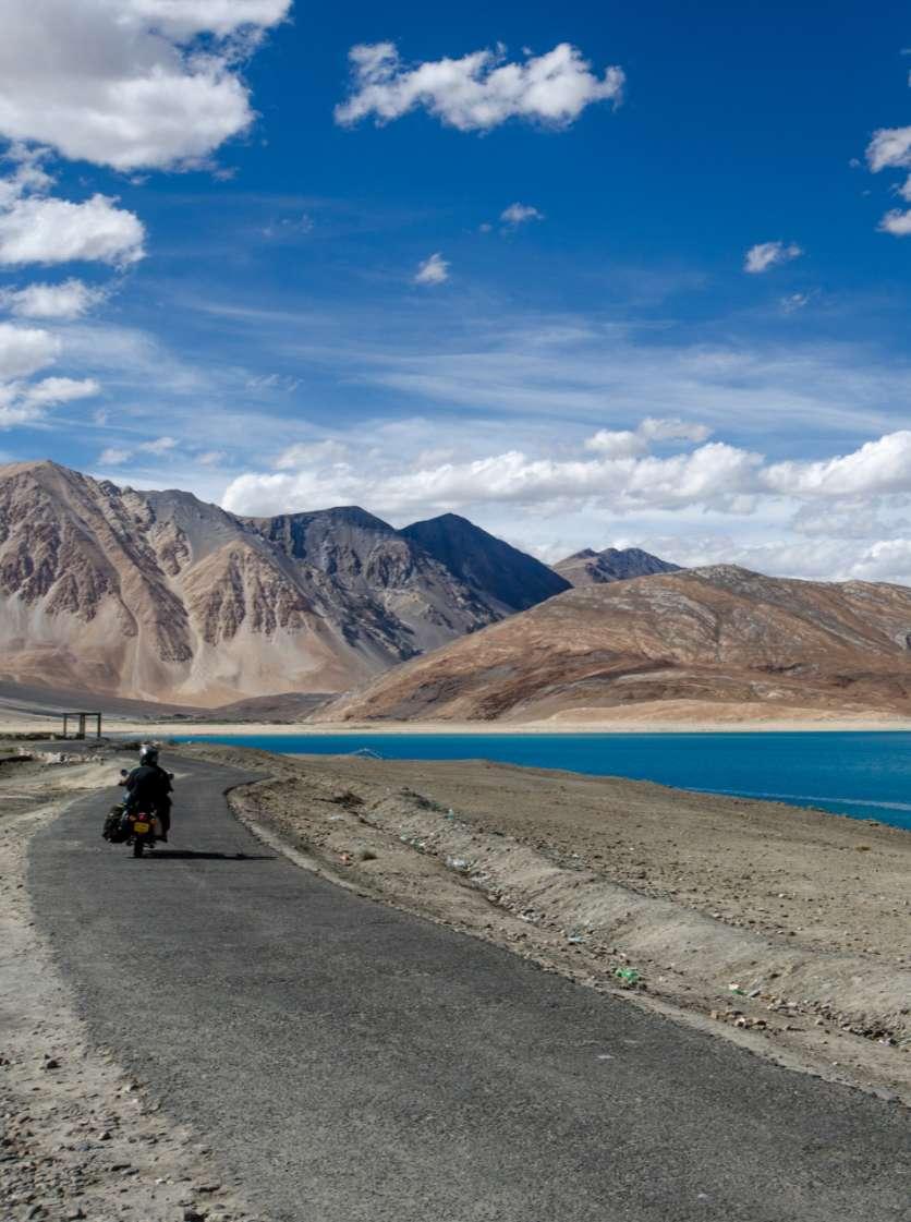 INCLUSION 1. One Enfield 350 cc motorbike with fuel per rider and as per the above itinerary from day 02 to day 10. Not on day 08 for Pangong Tso Lake 2.