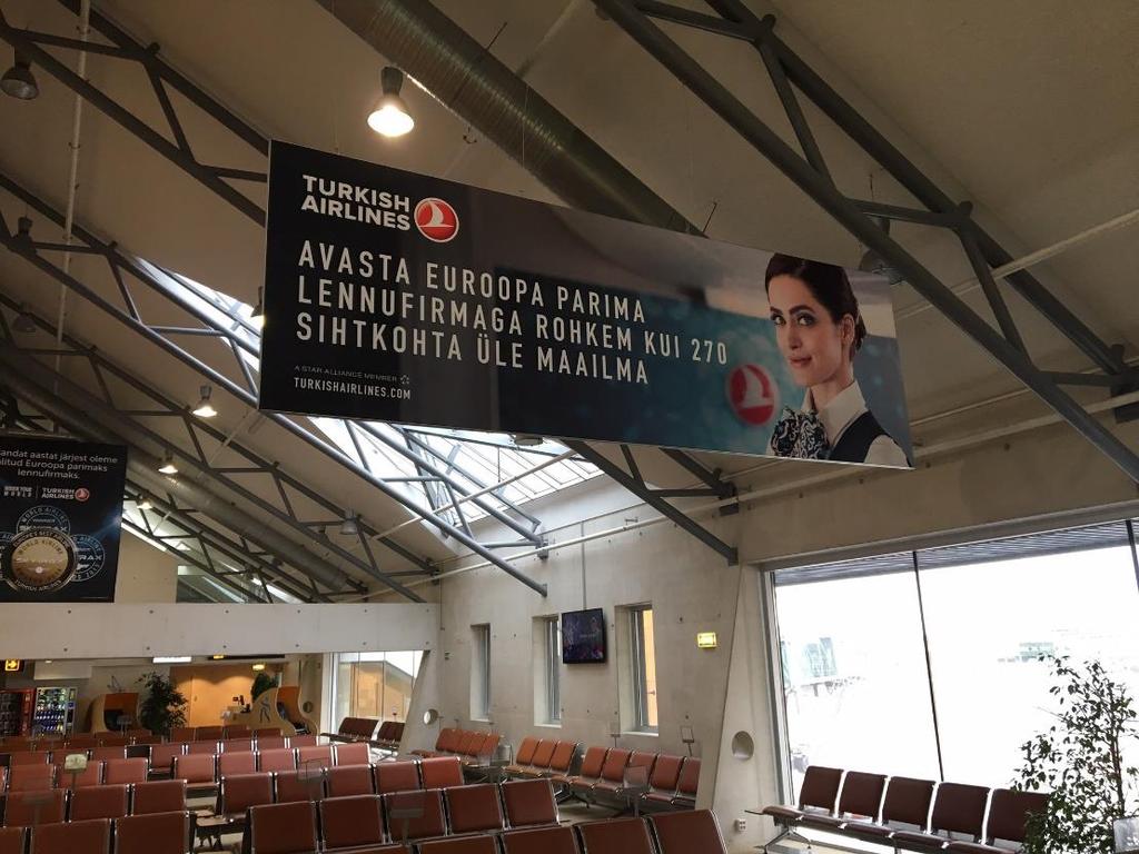Non-Schengen departures. Ceiling banner.