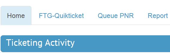 From here you can select your action o Issue via Quikticket o Queue PNR o Ticket search by Report or find