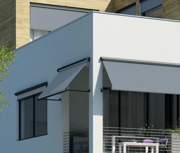 weinor Aruba Different versions for different applications The weinor Aruba is the ideal shading solution for windows, loggias and glazed facades alike.