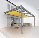 textile patio roof with Paravento and VertiTex Patent no EP1310609 1541776 EP0916781 0994221 1403442 2072709 EP0959195 1206609