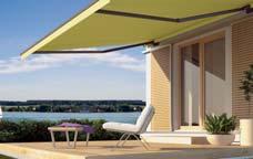 Fabrics and frame colours Fabrics attractive, brilliant long-lasting colours A high-quality fabric is the basis of a beautiful awning.