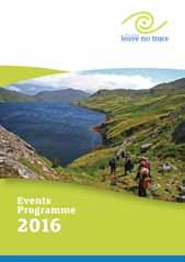 2015 Events Programme New Educational Publications Leave No Trace Ireland launched a new Partner events programme in Leave No Trace Ireland launched four new publications in 2015 2015.