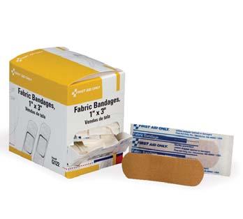 Wound Care Bandages, Pads Plastic Bandages G155 100/bx 3/4" x 3" Adhesive plastic bandage G106 100/bx 1" x 3" Adhesive plastic bandage H107 250/bx 1" x 3" Adhesive plastic bandage J108 500/bx 1" x 3"