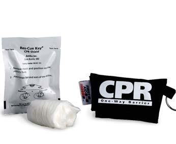 CPR Products CPR One-Way Valve Face Shield, Latex Free, with Keychain J5095 30/bx CPR face shield in woven nylon pouch on