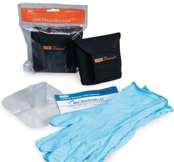 quality vinyl gloves, 1 pair 2 ea Alcohol prep pads 1 ea Instructions CPR Pack B504 1 set CPR pack: face shield, latex free