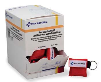 Personal antimicrobial wipe (kills germs) 206-CPR/FAO 10-piece CPR Kit 1 ea Plastic case, 6" x 4-1/4" x 1-5/16" Bulk 2 ea CPR