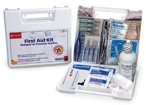Bulk First Aid Kits Meets or exceeds federal OSHA regulation 1910.151b (states may vary). All Bulk Kits have front and back labels in both English and Spanish.