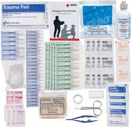 1 pair 1 ea First Aid Guide 223-U/FAO & 223-G 25 person, 107-piece bulk kit qty description 1 ea 223-U/FAO: Plastic case with dividers, 9" x 8-3/8" x 2-1/2" 1 ea 223-G: 16 Unit plastic case w/gasket,