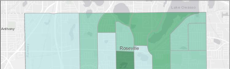 FIGURE 3 3 SOURCE: 2010 US CENSUS Age of Roseville Residents 2000 & 2010 Age Group 74 and over 60 to 74 years 50 to 59 years 40