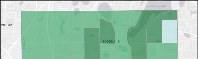 Educational Attainment The geographic distribution of the educational attainment level of Roseville s population is shown in MAP 3 6 below, expressed as percentage of the population with a bachelor s