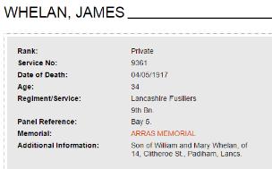 He died during convalescence at a military hospital in Bradford when he contracted